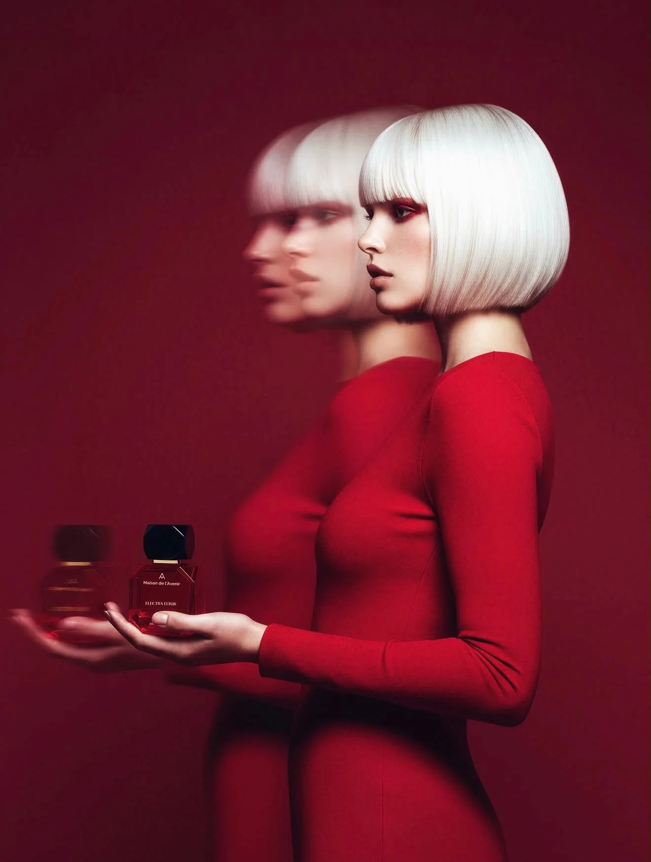 Expressive portrait from the Electra Elixir campaign